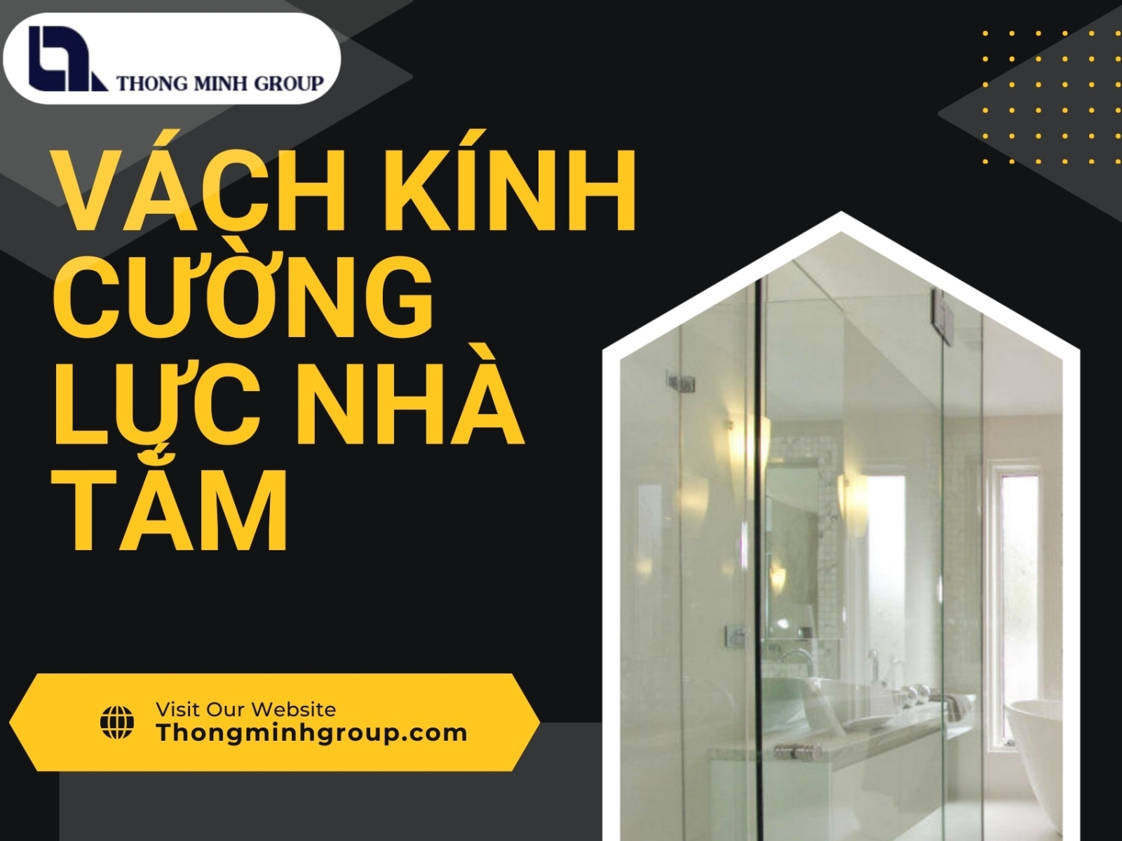 Vách kính cường lực nhà tắm